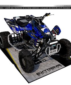 Adhesivos Quad Honda TRX 450 Metal Mulisha Azul Negro