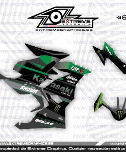 Adhesivos Moto Kawasaki Ninja 400 Negro Gris