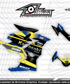 Adhesivos Moto Kawasaki Ninja 400 Negro Azul