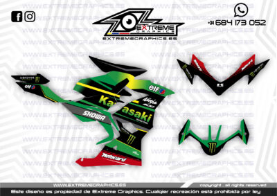Adhesivos Moto Kawasaki Ninja 400 Verde