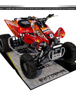 Adhesivos Quad Honda TRX 450 Repsol Rojo