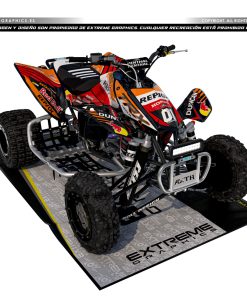 Adhesivos Quad Honda TRX 450 Repsol Negro
