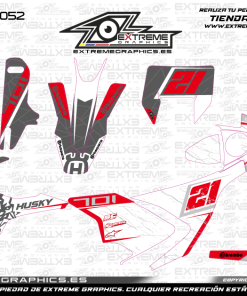 Adhesivos Moto Husqvarna 701 Broke Gris Rojo