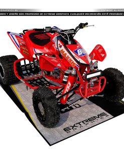 Adhesivos Quad Honda TRX 450 Hetrick Phoenix Rojo