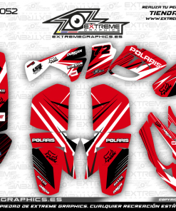 Adhesivos Quad Predator 500 Broke Rojo