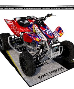 Adhesivos Quad Honda TRX 450 Gopro Rojo