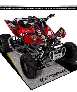 Adhesivos Quad Honda TRX 450 Metal Mulisha Rojo