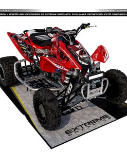 Adhesivos Quad Honda TRX 450 Broke Rojo