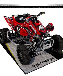 Adhesivos Quad Honda TRX 450 Race Rojo