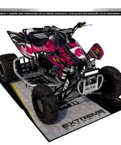 Adhesivos Quad Honda TRX 450 Metal Mulisha Rosa