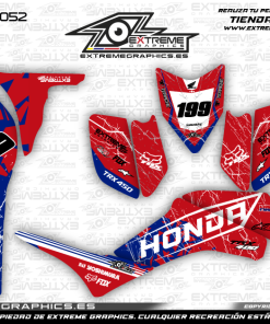 Adhesivos Quad Honda TRX 400 Broke Rojo Azul