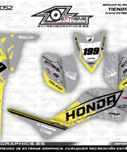 Adhesivos Quad Honda TRX 400 Broke Gris Amarillo