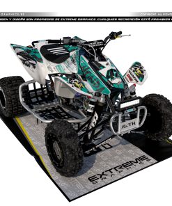 Adhesivos Quad Honda TRX 450 Metal Mulisha Turquesa