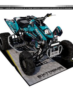 Adhesivos Quad Honda TRX 450 Race Turquesa