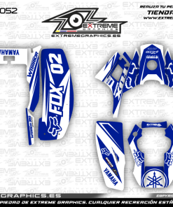 Adhesivos Quad Yamaha Warrior 350 Fox Azul y Blanco
