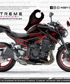 Adhesivos Moto Kawasaki Z 900 Line Rojo