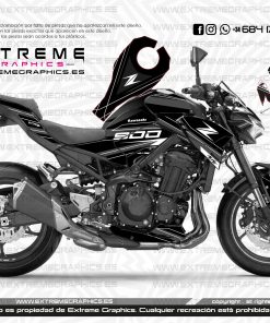 Adhesivos Moto Kawasaki Z 900 Line Blanco