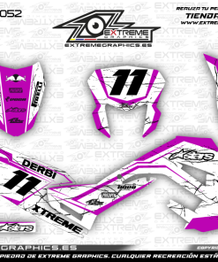 Adhesivos Moto Derbi Senda Xtreme Broke Rosa