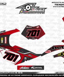 Adhesivos Moto Beta 50 Rockstar Rojo