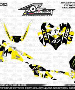 Adhesivos Moto Yamaha Jog Monster x Fox Amarillo