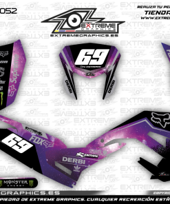 Adhesivos Moto Derbi Senda Xtreme Galaxy gris