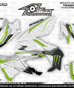 Adhesivos Moto Kawasaki Z 800 Abstract Blanco Verde