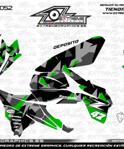 Adhesivos Moto Kawasaki Z 800 Camo Negro Verde