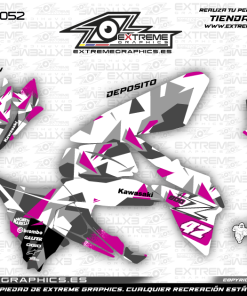 Adhesivos Moto Kawasaki Z 800 Camo Blanco Rosa