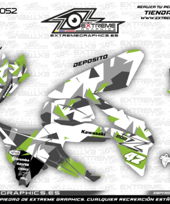 Adhesivos Moto Kawasaki Z 800 Camo Blanco Verde