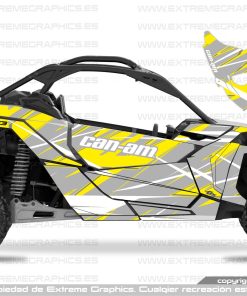 Adhesivos Can Am Maverick x3 Camo2 Amarillo