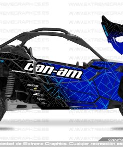 Adhesivos Can Am Maverick x3 Bicolor Azul