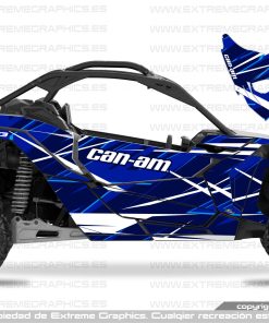 Adhesivos Can Am Maverick x3 Camo2 Azul