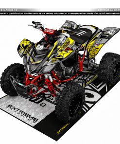 Adhesivos Quad Yamaha Raptor 660 Rockstar Gris