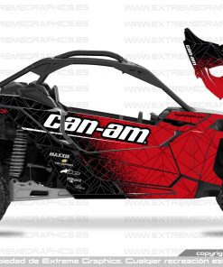 Adhesivos Can Am Maverick x3 Bicolor Rojo
