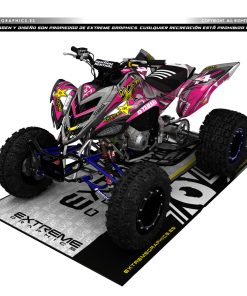 Adhesivos Quad Yamaha Raptor 700 Rockstar Rosa