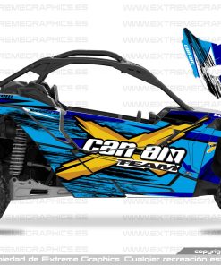 Adhesivos Can Am Maverick x3 Rust Azul