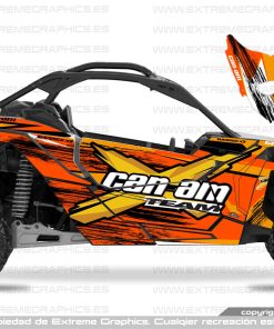 Adhesivos Can Am Maverick x3 Rust Naranja