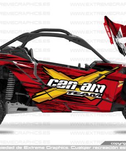 Adhesivos Can Am Maverick x3 Rust Rojo