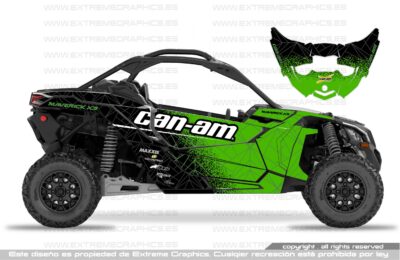 Adhesivos Can Am Maverick x3 Bicolor Verde