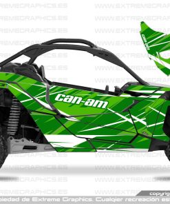 Adhesivos Can Am Maverick x3 Camo2 Verde
