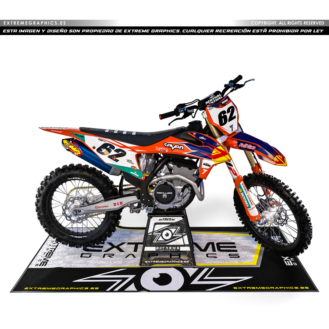 Adhesivos Moto KTM Redbull X Seven Blanco –