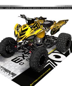 Adhesivos Quad Yamaha Raptor 700 Camo Fox Amarillo