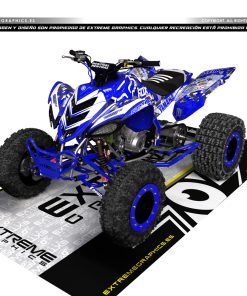 Adhesivos Quad Yamaha Raptor 700 Camo Fox Azul