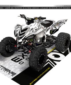 Adhesivos Quad Yamaha Raptor 700 Camo Fox Blanco Gris