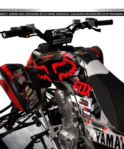 Alternative view of Adhesivos Quad Yamaha Raptor 700 Camo Fox Rojo