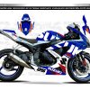 Adhesivos Moto Suzuki GSXR 600 750 2008-2010 Extreme Azul