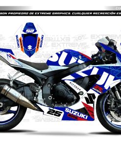 Adhesivos Moto Suzuki GSXR 600 750 2008-2010 Extreme Azul