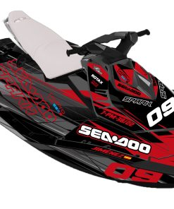Adhesivos Moto de Agua Sea Doo Negro - Rojo
