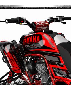Alternative view of Adhesivos Quad Yamaha Raptor 660 Factory Rojo