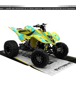 Adhesivos Quad Suzuki LTZ 400 3 Amarillo-Turquesa